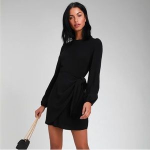 Lulu’s Believe It Or Knot Dress Black L NWT